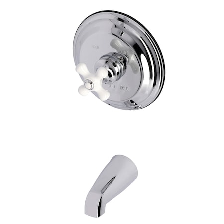 Kingston Brass Tub and Shower Faucet, 2, Wall Mount, Polished Chrome KB3631PXTO